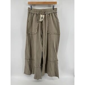 Easel Lorraine Wide Leg Pants 100% Cotton Sz 1XL Boho Festival Lagenlook Momcore